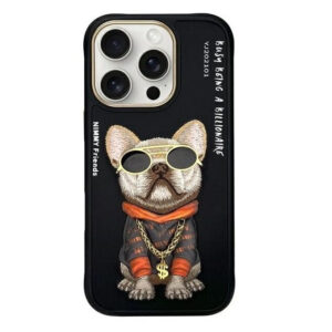 Nimmy 3D Embroidery Chain Swag Dog iPhone Case - Black